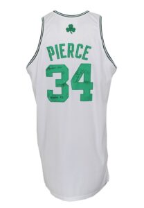 11/09/2007 Paul Pierce Boston Celtics Game-Used & Autographed Home Jersey