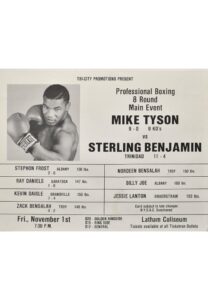 11/1/1985 Original Early Mike Tyson Fight Poster