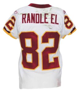 11/10/2007 Antwaan Randle El Washington Redskins Game-Used Road Jersey