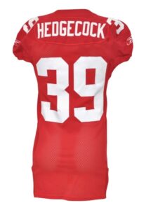 11/11/2007 Madison Hedgecock New York Giants Game-Used Red Alternate Jersey