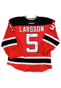 11/11/2011 Adam Larsson NJ Devils Rookie “1st NHL Goal” Game-Used & Autographed Jersey