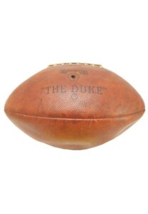 11/13/1960 NY Giants vs. Pittsburgh Steelers Game-Used NFL “The Duke”  Football Autographed by Pat Summerall