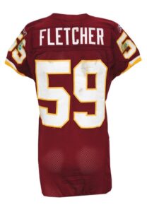 11/13/2011 London Fletcher Washington Redskins Game-Used Home Jersey