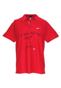 11/15/2009 Tiger Woods Australian Masters Tournament-Worn & Autographed Polo Shirt