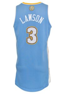 11/16/2013 Ty Lawson Denver Nuggets Game-Used Road Jersey (NBA LOA • Career High 17 Assists)