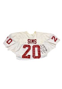 11/17/1979 Billy Sims Oklahoma Sooners Game-Used & Signed Jersey (Most Single Game Rushing Yards Of Career)