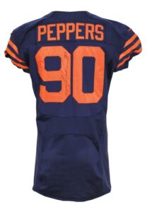 11/17/2013 Julius Peppers Chicago Bears Game-Used & Autographed Home Throwback Jersey