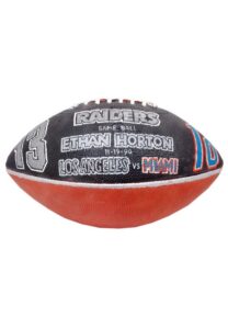 11/19/1990 Los Angeles Raiders Autographed Game Ball Presented to Ethan Horton