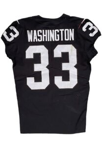 11/19/2017 DeAndre Washington Oakland Raiders Game-Used Mexico City Jersey