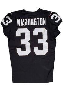 11/19/2017 DeAndre Washington Oakland Raiders Game-Used Mexico City Jersey