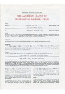 11/20/1979 Tony Perez Cincinnati Reds Player Signed Contract