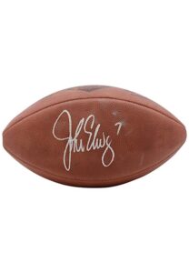 11/20/1994 John Elway Denver Broncos Game-Used & Autographed Game Football