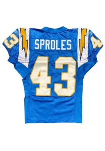 11/20/2005 Darren Sproles SD Chargers Game-Used Powder Blue Jersey