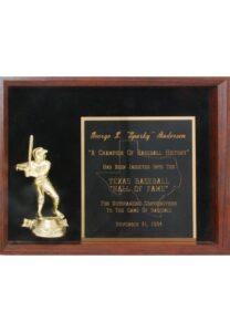 11/21/1994 Sparky Anderson Texas Baseball Hall of Fame Induction Award