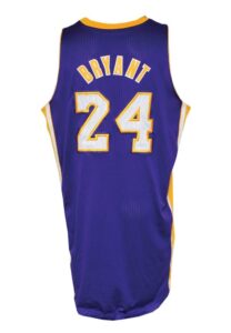 11/21/2012 Kobe Bryant Los Angeles Lakers Game-Used Road Jersey