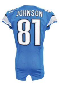 11/22/2012 Calvin “Megatron” Johnson Detroit Lions Thanksgiving Day Game-Used Home Jersey