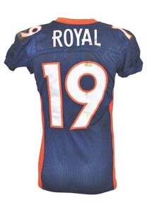 11/28/2010 Eddie Royal Denver Broncos Game-Used Home Jersey