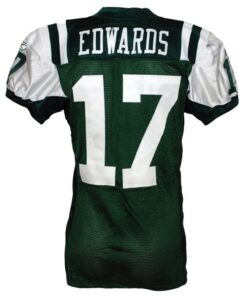 11/29/2009 Braylon Edwards New York Jets Game-Used Home Jersey