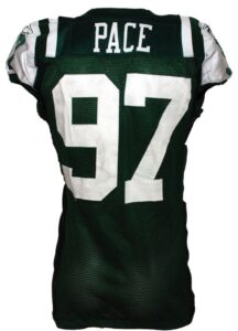 11/29/2009 Calvin Pace New York Jets Game-Used Home Jersey