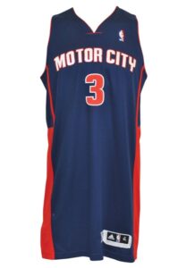 11/3/2013 Rodney Stuckey Detroit Pistons “Motor City” Game-Used Home Jersey (NBA LOA)