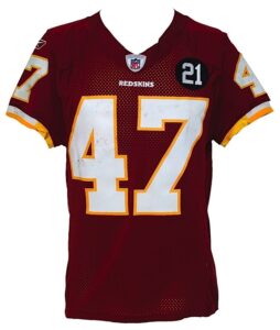 11/30/2008 Chris Cooley Washington Redskins Game-Used Home Uniform with Cleats