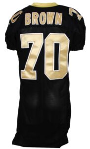 11/4/2007 Jammal Brown New Orleans Saints Game-Used Home Jersey