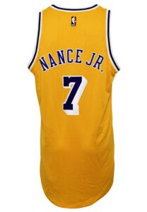 11/4/2016 Larry Nance Jr. Los Angeles Lakers Game-Used TBTC Hardwood Classics Jersey