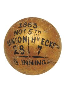 11/5/1863 Union vs. Henry Eckford Trophy Baseball