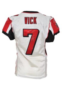 11/5/2006 Michael Vick Atlanta Falcons Game-Used & Autographed Uniform with Belt and QB Towel