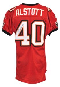 11/8/1998 Mike Alstott Tampa Bay Buccaneers Game-Used & Autographed Home Jersey