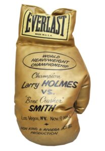 11/9/1984 Larry Holmes vs. James “Bonecrusher” Smith Press Conference Oversized Glove