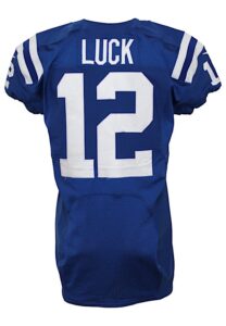 12/1/2013 Andrew Luck Indianapolis Colts Game-Used & Autographed Home Jersey