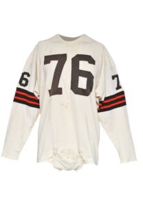 12/10/1961 Lou “The Toe” Groza Cleveland Browns Record Breaking Game-Used Road Jersey