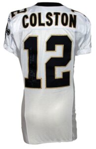 12/10/2007 Marques Colston New Orleans Saints Game-Used & Autographed Road Jersey