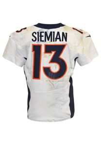 12/11/2016 Trevor Siemian Denver Broncos Game-Used Road Jersey