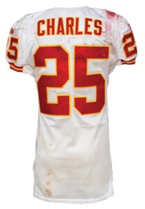 12/12/2010 Jamaal Charles Kansas City Chiefs Game-Used & Autographed Road Jersey