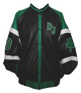 12/13/1991 Dennis Johnson Boston Celtics Worn Retirement Leather Jacket