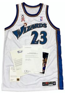 12/14/2001 Michael Jordan Washington Wizards Game-Used & Autographed Home Jersey