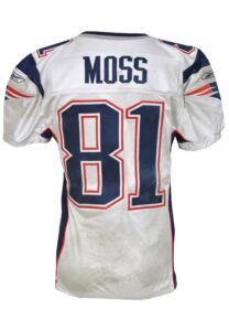 12/14/2008 Randy Moss New England Patriots Game-Used Road Jersey