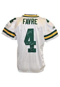 12/16/07 Brett Favre Green Bay Packers Game-Used & Autographed Road Jersey