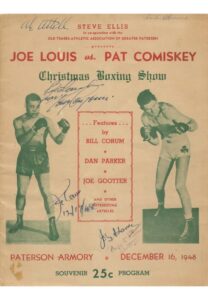 12/16/1948 Joe Lewis vs. Comiskey Program Signed By Joe Louis, Attell & Others