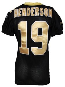 12/2/2007 Devery Henderson New Orleans Saints Game-Used Home Jersey