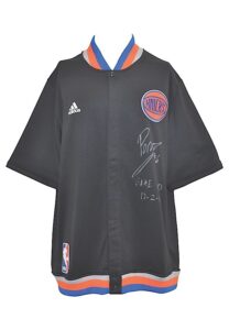 12/2/2015 Kristaps Porzingis New York Knicks Player-Worn & Autographed Warmup Jacket