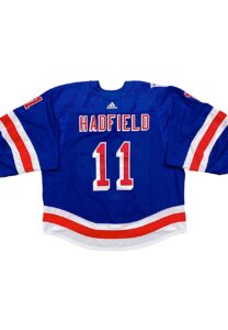 12/2/2018 Henrik Lundqvist NY Rangers Ceremony Worn Vic Hadfield Night Jersey