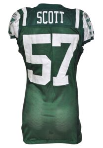 12/20/2009 Bart Scott New York Jets Game-Used Home Jersey