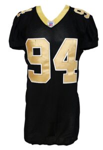 12/23/2007 Charles Grant New Orleans Saints Game-Used Home Jersey