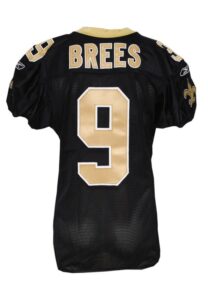 12/23/2007 Drew Brees New Orleans Saints Game-Used Home Jersey