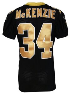 12/23/2007 Mike McKenzie New Orleans Saints Game-Used Home Jersey