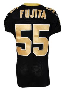 12/23/2007 Scott Fujita New Orleans Saints Game-Used Home Jersey