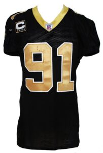 12/23/2007 Will Smith New Orleans Saints Game-Used Home Jersey